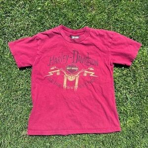 Harley Davidson Short Sleeve Crewneck T-Shirt Flying Skull San Marcos Biggs GUC